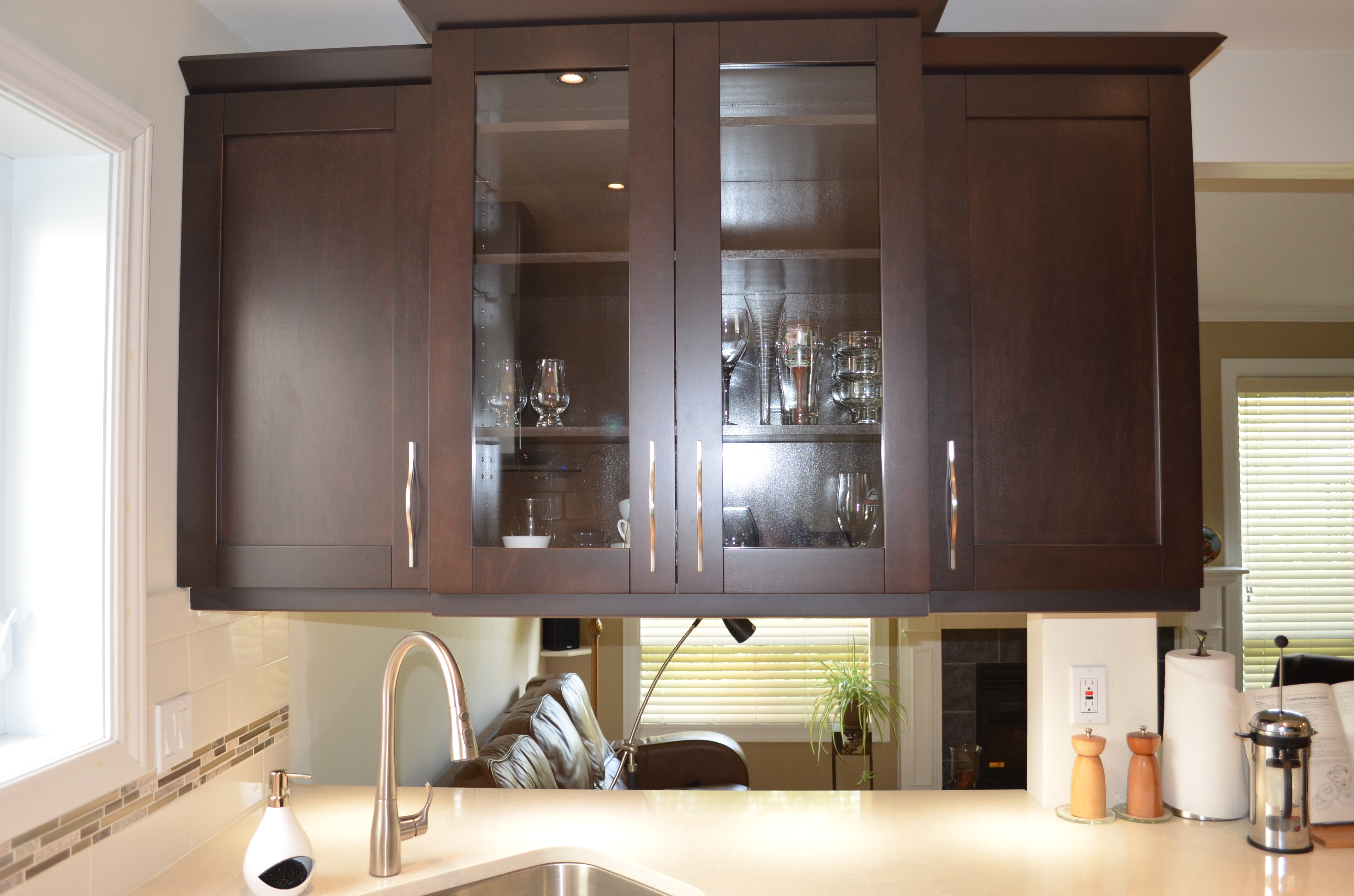 pass thru espresso maple kitchen renovation Ottawa