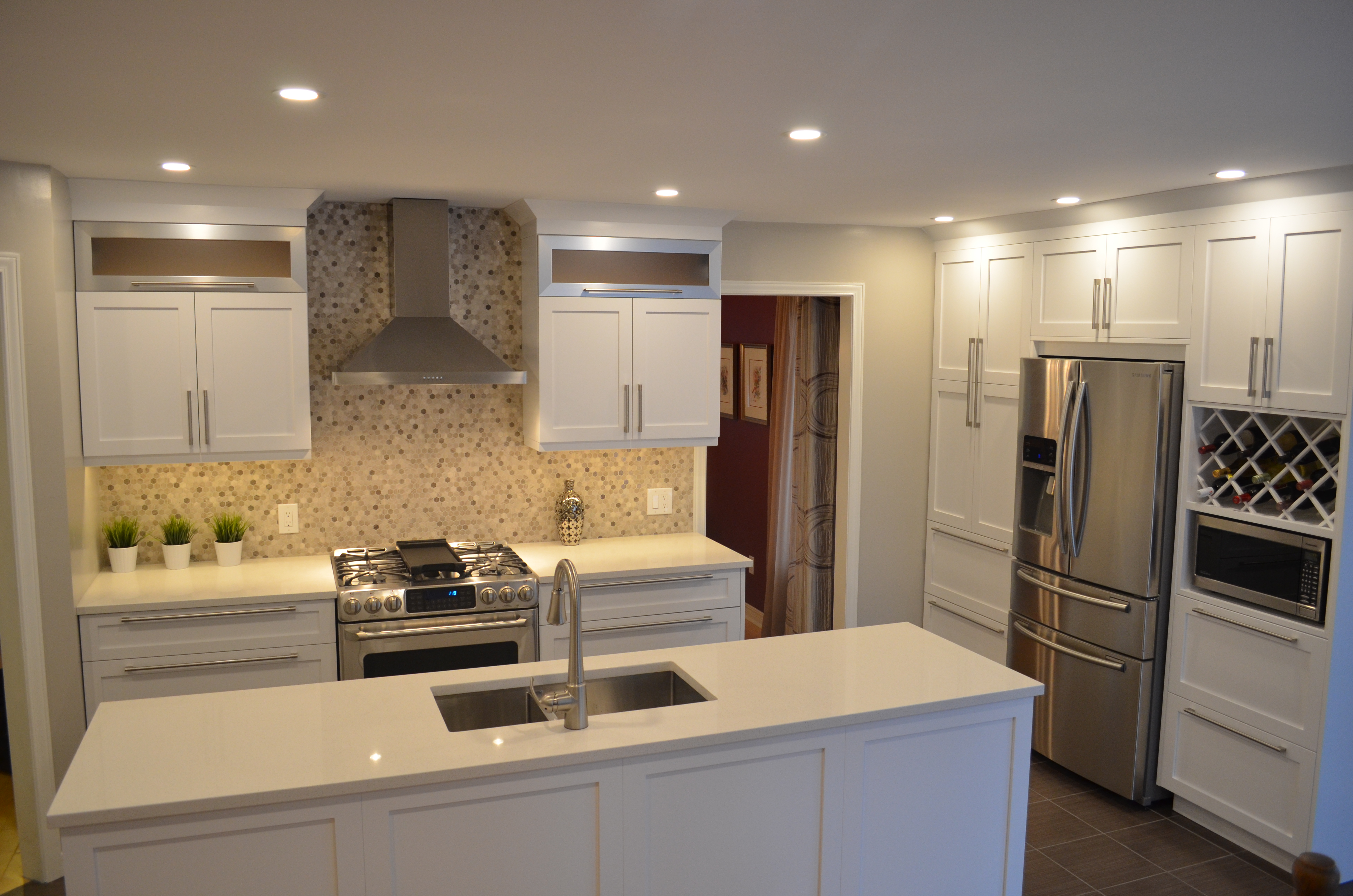 Modern kitchen renovation white cabinetry Stittsville