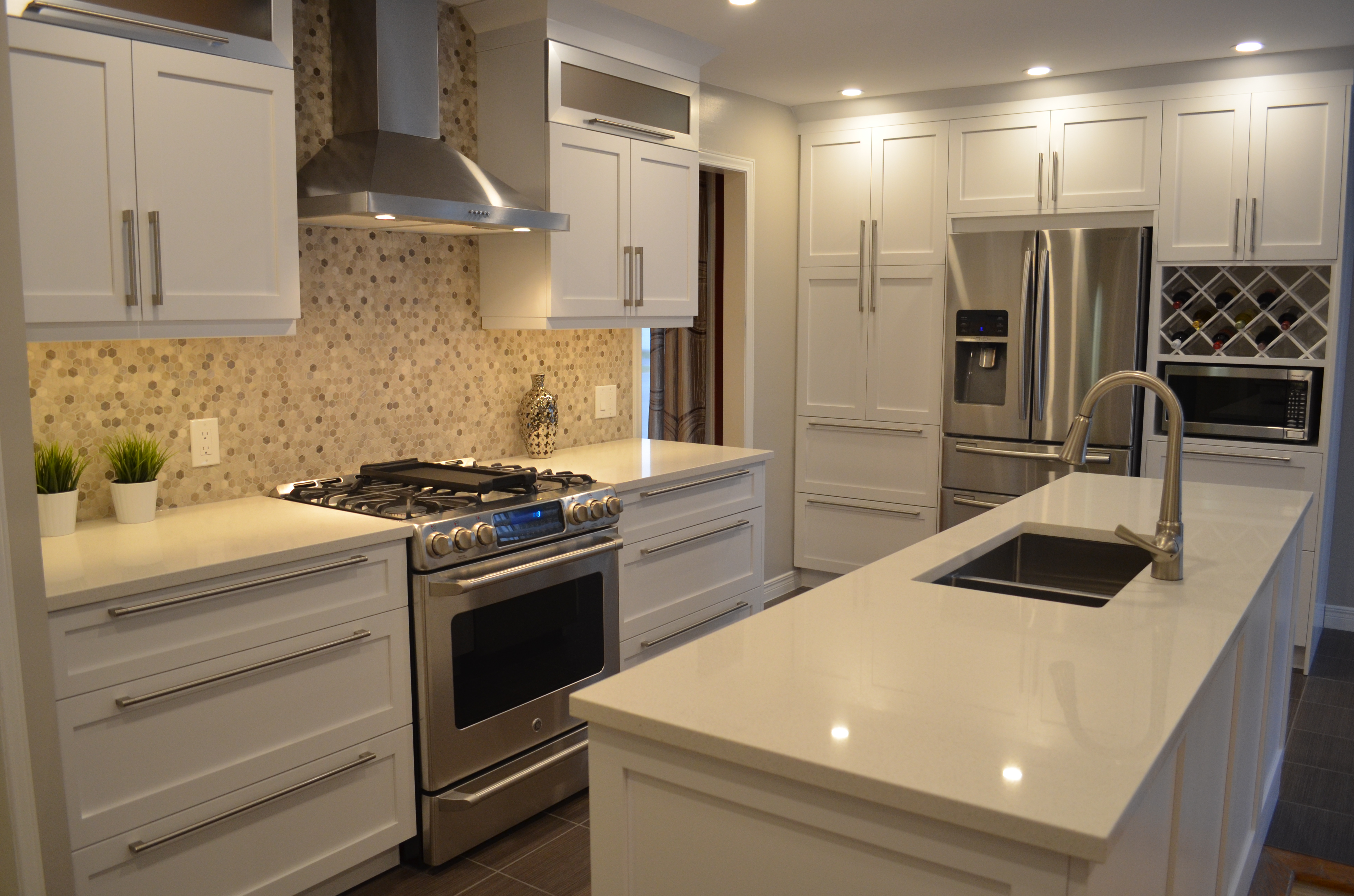 Modern kitchen renovation white cabinetry Stittsville